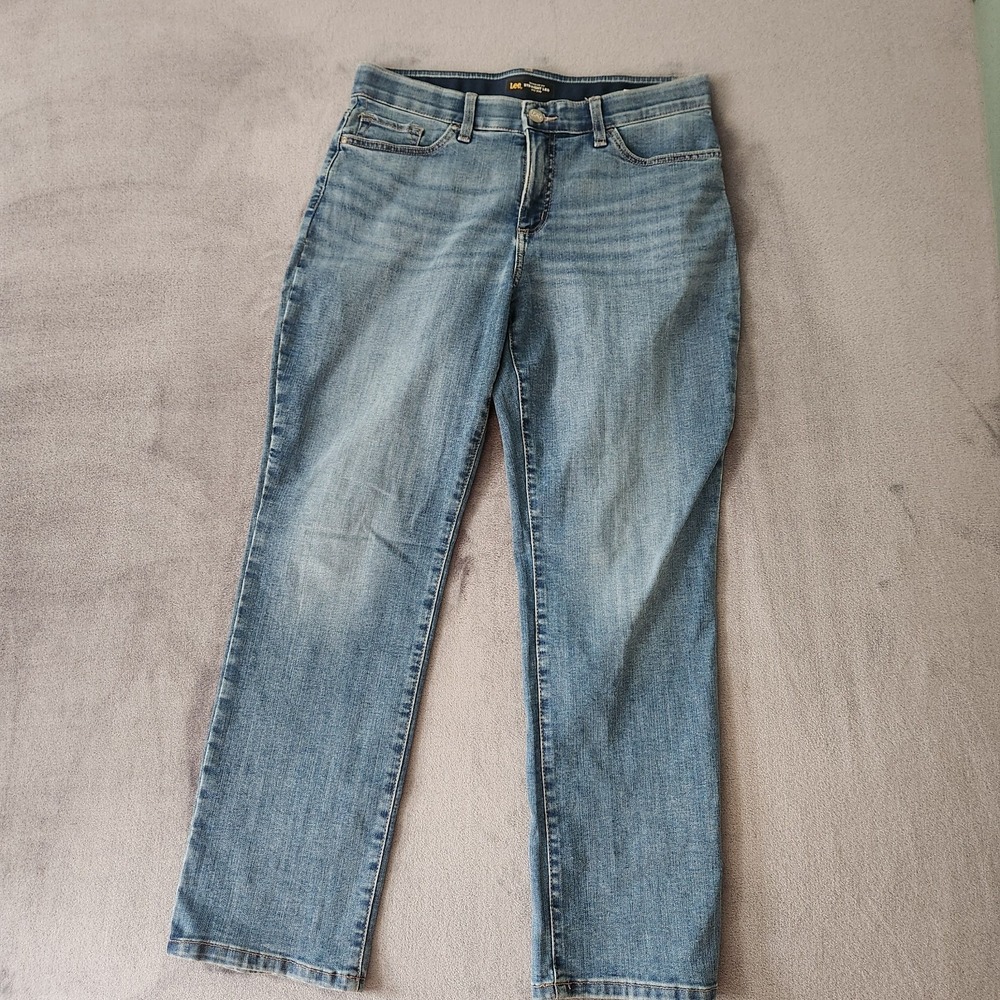 Lee Jeans Womens Size 10‎ Short Regular Fit Straight Leg Mid Rise Flex Motion